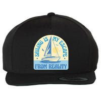 Sailing Is My Escape From Reality Wool Snapback Cap