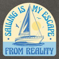 Sailing Is My Escape From Reality Cotton Canvas Backpack