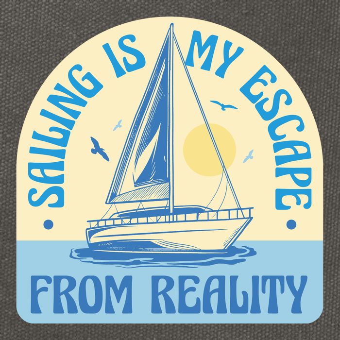 Sailing Is My Escape From Reality Cotton Canvas Backpack