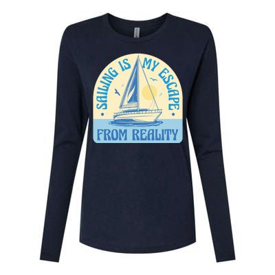 Sailing Is My Escape From Reality Womens Cotton Relaxed Long Sleeve T-Shirt