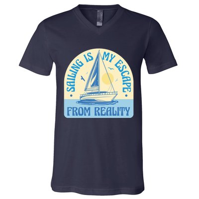 Sailing Is My Escape From Reality V-Neck T-Shirt