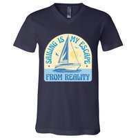 Sailing Is My Escape From Reality V-Neck T-Shirt