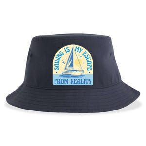 Sailing Is My Escape From Reality Sustainable Bucket Hat