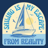 Sailing Is My Escape From Reality Drawstring Bag