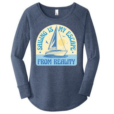 Sailing Is My Escape From Reality Women's Perfect Tri Tunic Long Sleeve Shirt