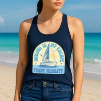 Sailing Is My Escape From Reality Womens Tank Top