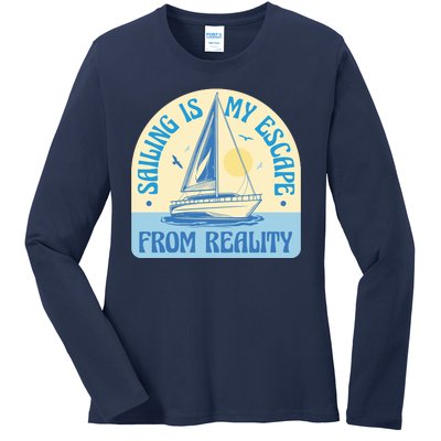 Sailing Is My Escape From Reality Ladies Long Sleeve Shirt