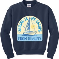 Sailing Is My Escape From Reality Kids Sweatshirt