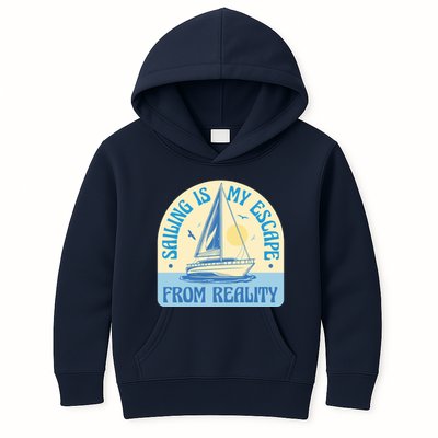 Sailing Is My Escape From Reality Kids Hoodie