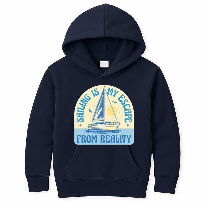 Sailing Is My Escape From Reality Kids Hoodie