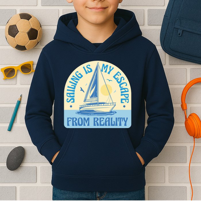 Sailing Is My Escape From Reality Kids Hoodie
