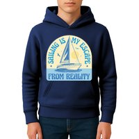 Sailing Is My Escape From Reality Kids Hoodie