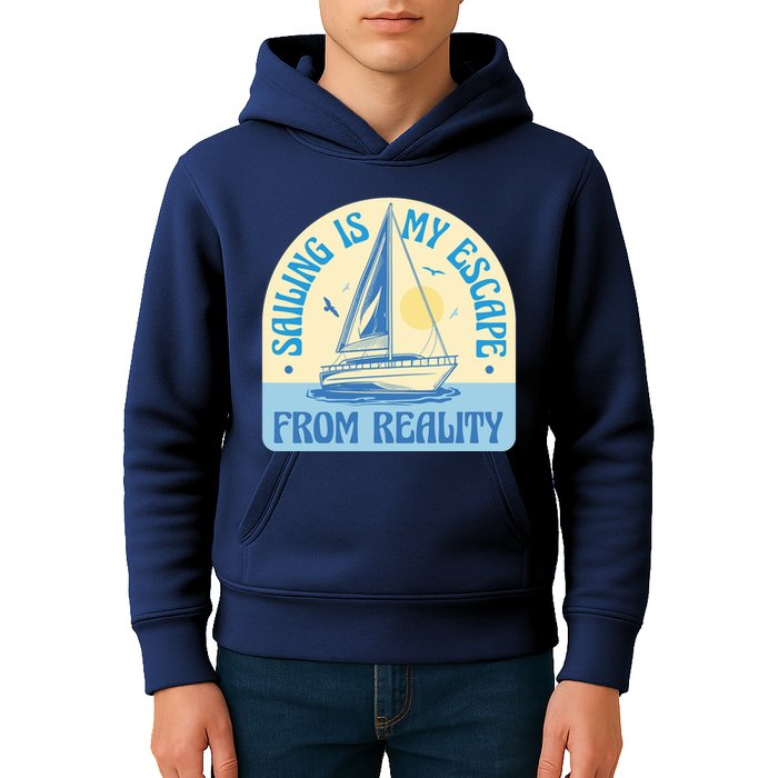 Sailing Is My Escape From Reality Kids Hoodie
