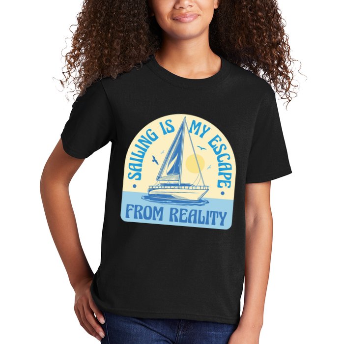 Sailing Is My Escape From Reality Kids T-Shirt