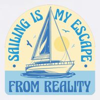 Sailing Is My Escape From Reality Garment-Dyed Sweatshirt
