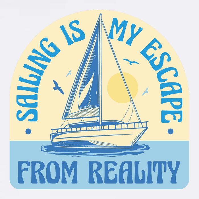 Sailing Is My Escape From Reality Garment-Dyed Sweatshirt