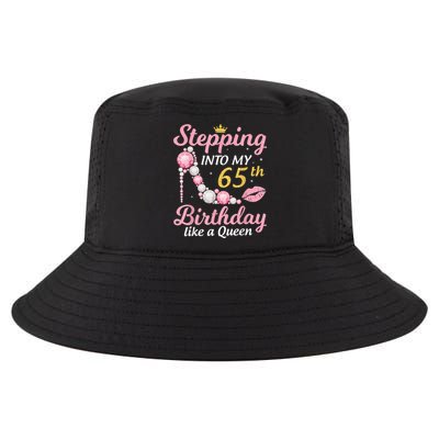 Stepping Into My 65th Birthday Like A Queen Happy To Me Mom Cool Comfort Performance Bucket Hat
