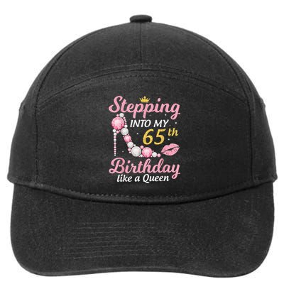 Stepping Into My 65th Birthday Like A Queen Happy To Me Mom 7-Panel Snapback Hat