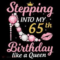 Stepping Into My 65th Birthday Like A Queen Happy To Me Mom Cooling Performance Long Sleeve Crew
