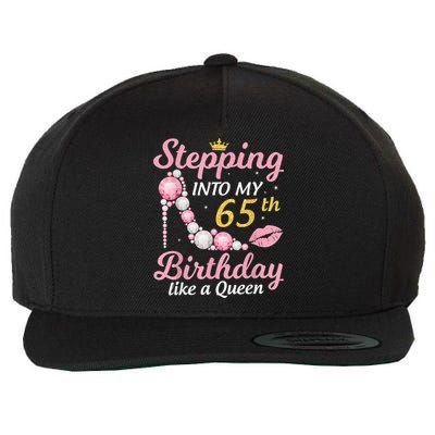 Stepping Into My 65th Birthday Like A Queen Happy To Me Mom Wool Snapback Cap