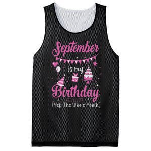 September Is My Birthday Month Yep The Whole Month Mesh Reversible Basketball Jersey Tank