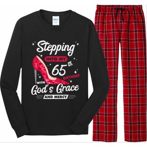 Stepping Into My 65th Birthday With God's Grace And Mercy Long Sleeve Pajama Set