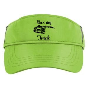 She Is My Trick Skeleton Hands Funny Halloween Gift Adult Drive Performance Visor