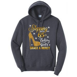 Stepping into my 65th birthday with God's grace & Mercy Tall Hoodie