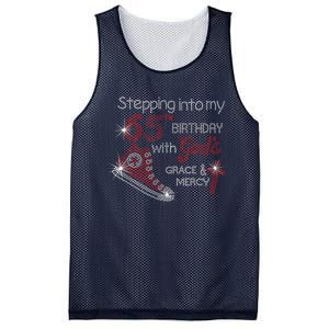 Stepping Into My 65th Birthday With God's Graces Mercy Mesh Reversible Basketball Jersey Tank