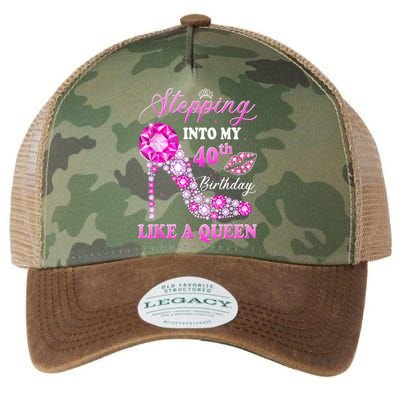 Stepping Into My 40th Birthday Like A Queen For Wo Legacy Tie Dye Trucker Hat