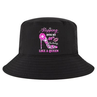 Stepping Into My 40th Birthday Like A Queen For Wo Cool Comfort Performance Bucket Hat