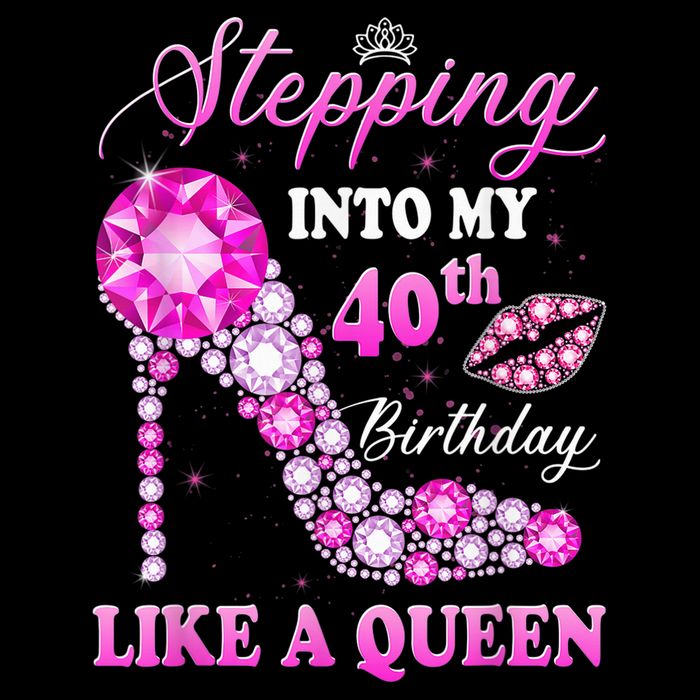 Stepping Into My 40th Birthday Like A Queen For Wo Flexfit Unipanel Trucker Cap