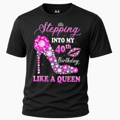 Stepping Into My 40th Birthday Like A Queen For Wo Performance Shirt
