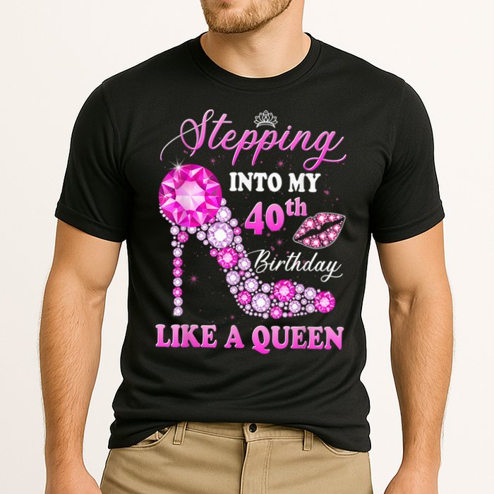 Stepping Into My 40th Birthday Like A Queen For Wo Performance Shirt