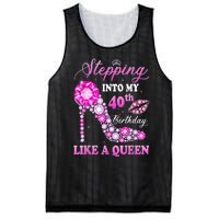 Stepping Into My 40th Birthday Like A Queen For Wo Mesh Reversible Basketball Jersey Tank