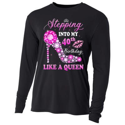 Stepping Into My 40th Birthday Like A Queen For Wo Cooling Performance Long Sleeve Crew