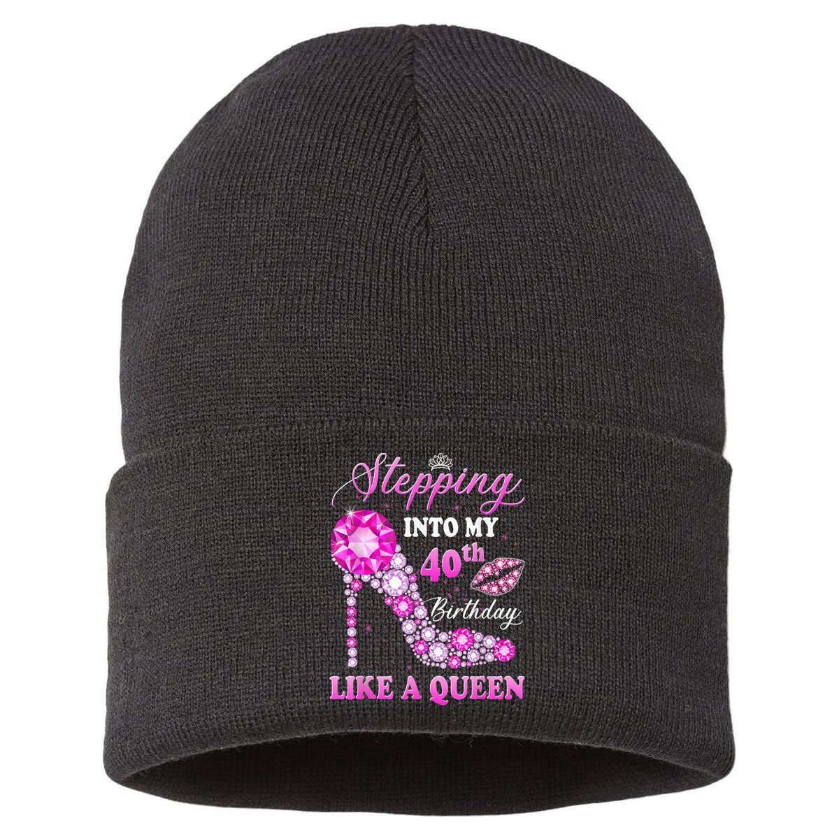Stepping Into My 40th Birthday Like A Queen For Wo Sustainable Knit Beanie