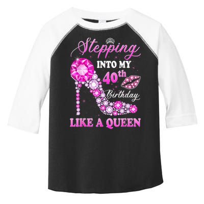 Stepping Into My 40th Birthday Like A Queen For Wo Toddler Fine Jersey T-Shirt