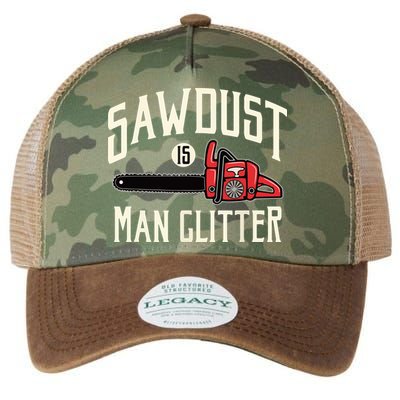 Sawdust Is Man Glitter Funny Chainsaw Lumberjack Legacy Tie Dye Trucker Hat