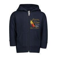 Stepping Into My September Birthday With Gods Grace Mercy Toddler Zip Fleece Hoodie