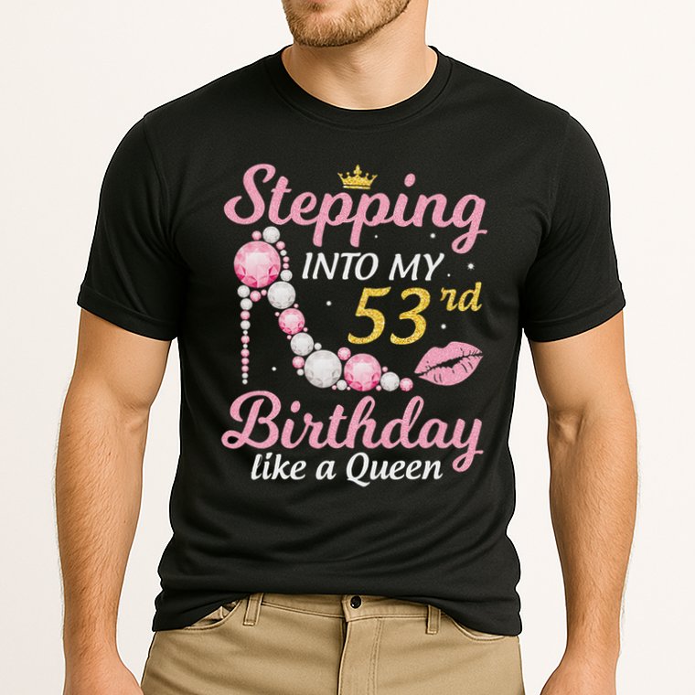 Stepping Into My 53rd Birthday Like A Queen Happy To Me Mom Performance Shirt