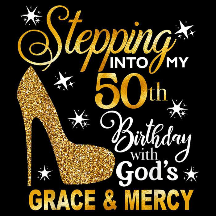 Stepping into my 50th birthday with God's grace & Mercy Short Acrylic Beanie