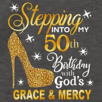 Stepping into my 50th birthday with God's grace & Mercy Vector Backpack