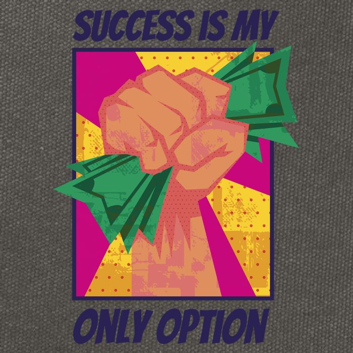 Success Is My Only Option Money Cotton Canvas Backpack