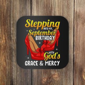 Stepping Into My September Birthday With God's Grace & Mercy Coaster