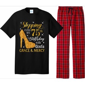 Stepping into my 75th Birthday Present with God's grace & Mercy Tee Pajama Set