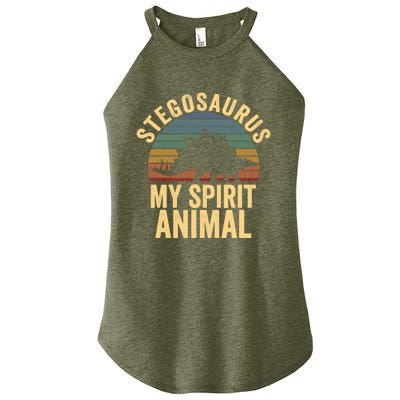 Stegosaurus Is My Spirit Animal Dinosaur Lovers Gift Women’s Perfect Tri Rocker Tank