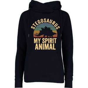 Stegosaurus Is My Spirit Animal Dinosaur Lovers Gift Womens Funnel Neck Pullover Hood