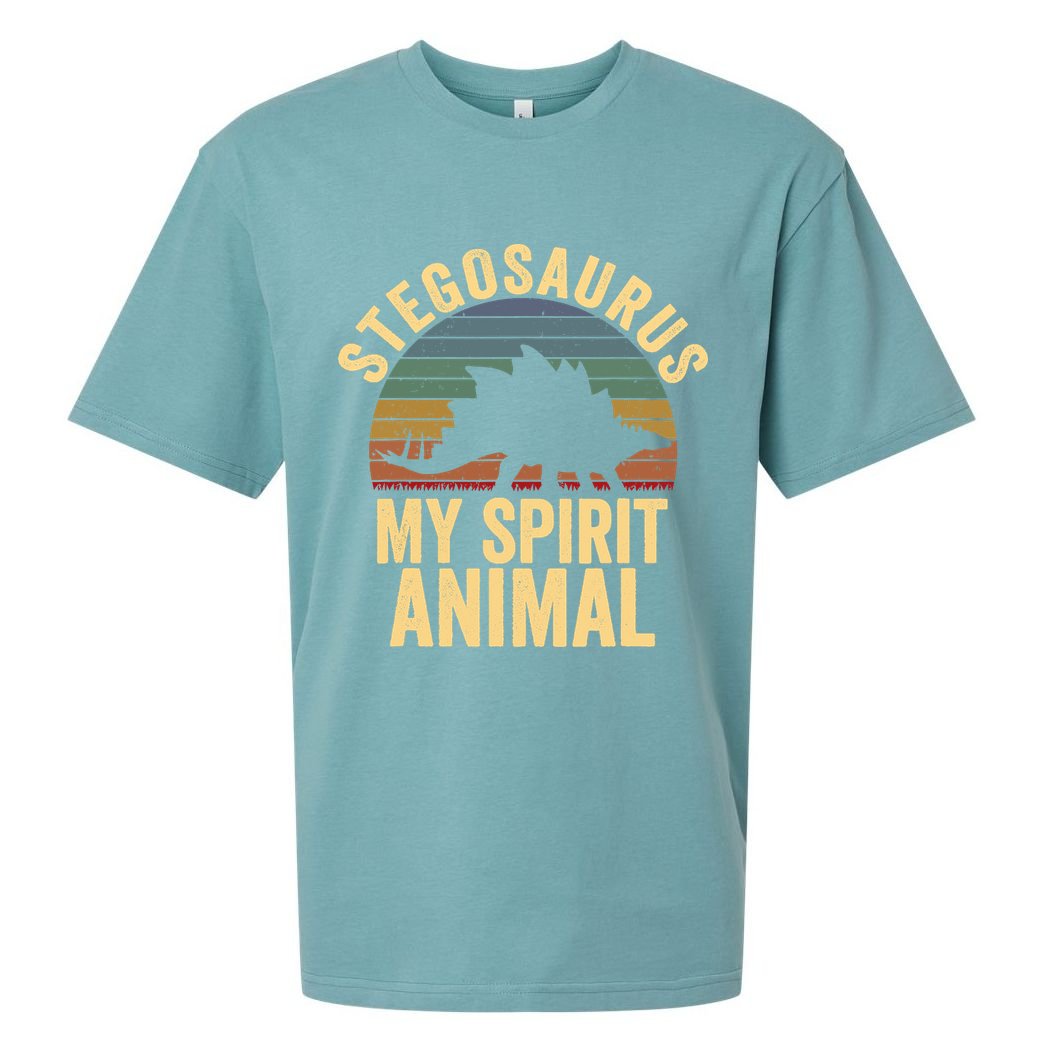 Stegosaurus Is My Spirit Animal Dinosaur Lovers Gift Sueded Cloud Jersey T-Shirt