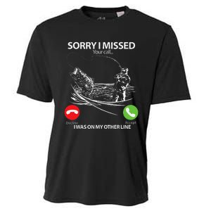 Sorry I Missed Your Call I Was On My Other Line Bass Fishing Cooling Performance Crew T-Shirt